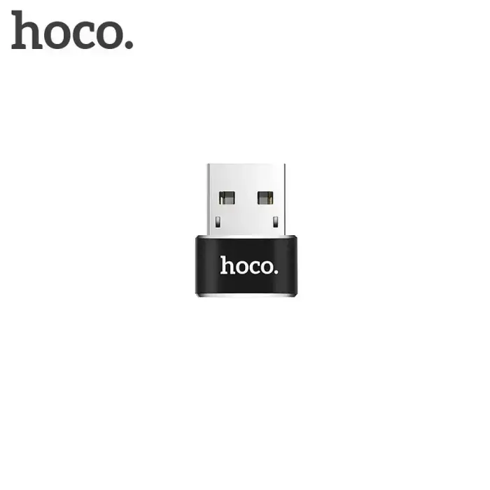 Hoco UA6 USB-A kuni USB-C OTG adapter – Must