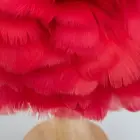 Art Deco Red Feather Bedside Table Lamp — Photo 3