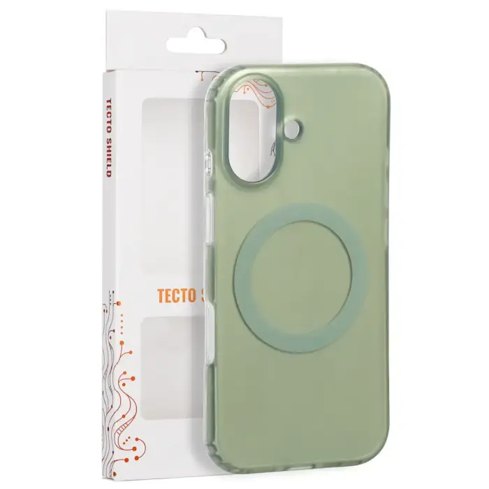 Tecto Shield Mistiq Mag vāks priekš iPhone 17 6,3" olives zaļš
