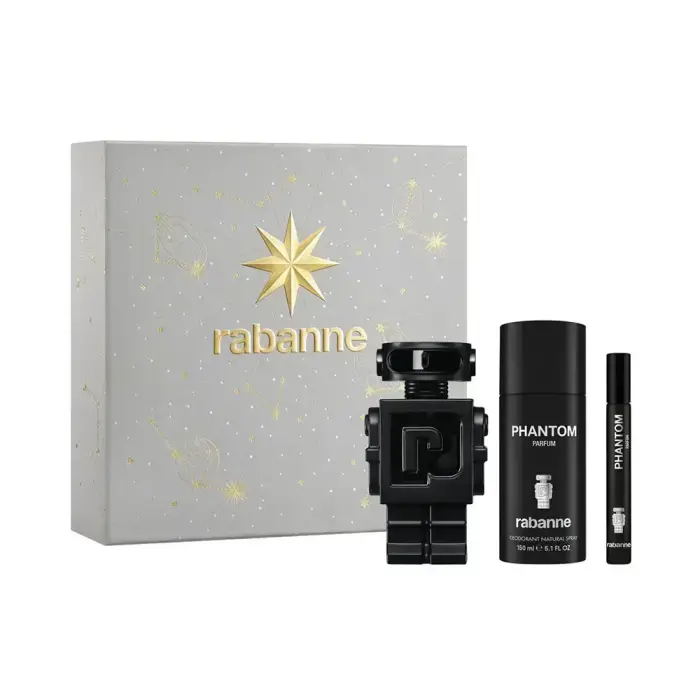 Paco Rabanne Phantom dāvanu komplekts vīriešiem: parfimērijas ūdens 100 ml + parfimērijas ūdens 10 ml + dezodorants-sprejs 150 ml