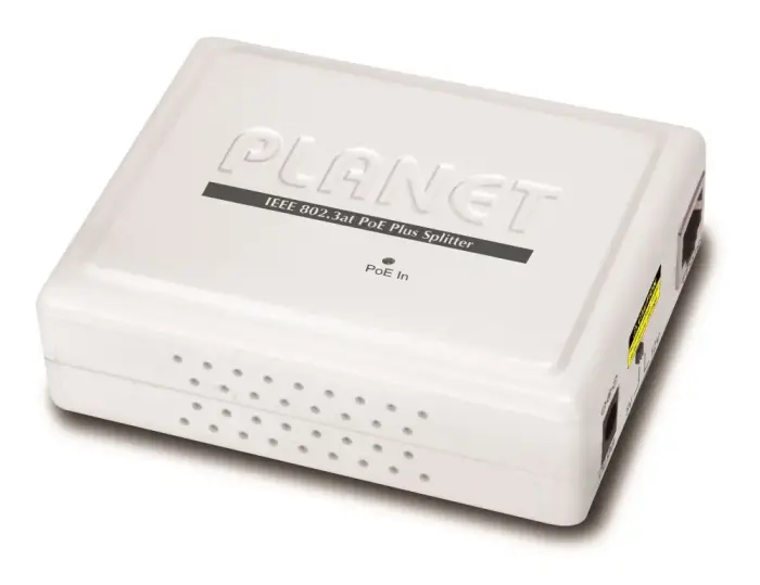 Planet POE-161S, PoE splitter, IEEE 802.3at, 5V/12V DC output, 30W, Gigabit