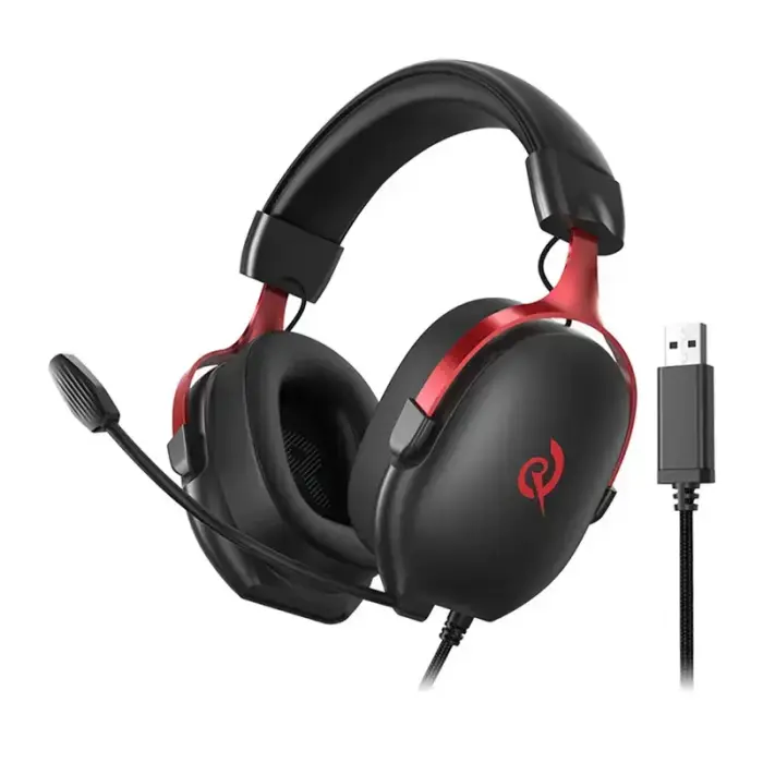 QCY Heroad VN200 Gaming Headphones – Black and Red