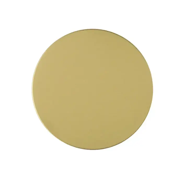 Metal plate for magnet holders - round gold
