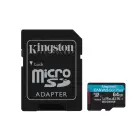 KINGSTON microSDXC Canvas Go Plus 64GB + adapteris — Foto 1