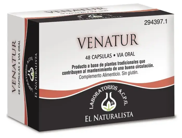 El Natural Venatur 48 kapsulės 375 mg