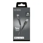 SBS Кабель USB-C - iPhone Lightning 1m - Черный — Фото 2