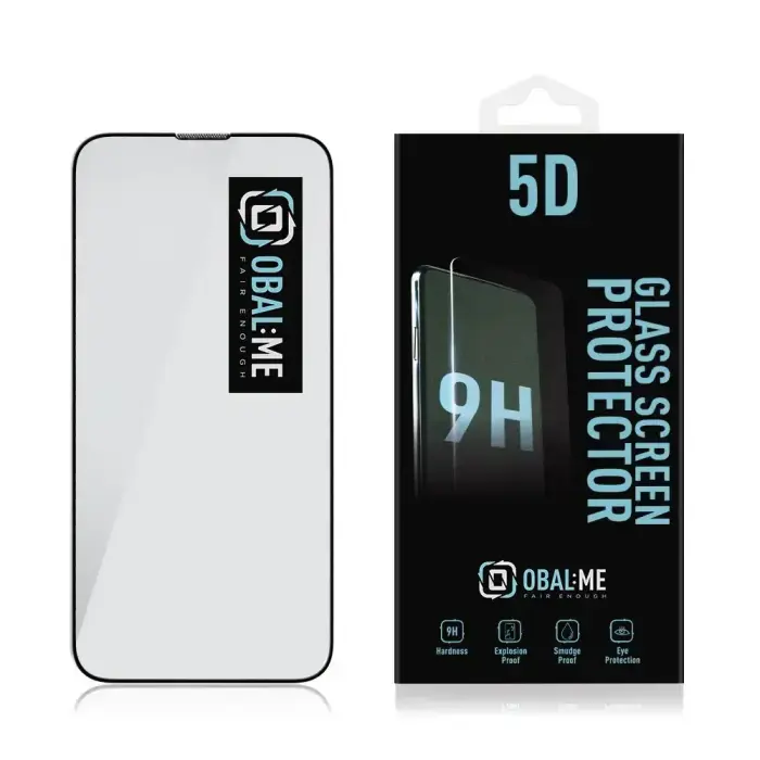 OBAL:ME 5D aizsargstikls telefonam iPhone 13 Mini melns