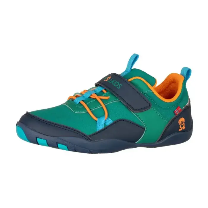 Trollkids Skaland Barefoot Hiker Shoes pārgājienu apavi - Sea Green/Madeire Blue/Sahara Sunset (Izmērs: 33.0)