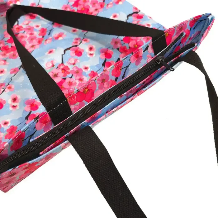 Shopping bag Wonder pattern 1 blue Фото num