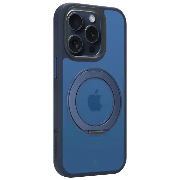 Tactical MagForce Hyperstand Cover for Apple iPhone 15 Pro Deep Blue