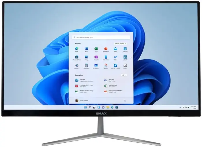 UMAX All-in-One U-One 24JL Pro/ 23,8" IPS/ 1920x1080/ N5100/ 4GB/ 128GB SSD/ HDMI/ 2x USB 3.0/ 2x USB 2.0/ W11Pro/ juodas
