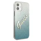 Guess Glitter Gradient Script Hard Case for iPhone 12 mini, Blue — Photo 4