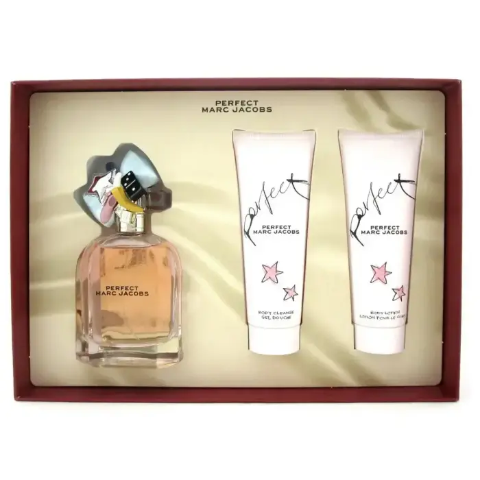 Marc Jacobs Perfect dāvanu komplekts sievietēm: parfimērijas ūdens 100 ml + mitrinošs ķermeņa losjons 75 ml + parfimērijas ūdens 10 ml miniatūra