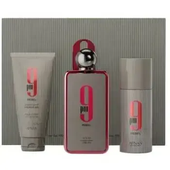 Afnan 9 pm Rebel Kinkekomplekt - EDP 100 ml, dušigeel 150 ml, deodorants 150 ml