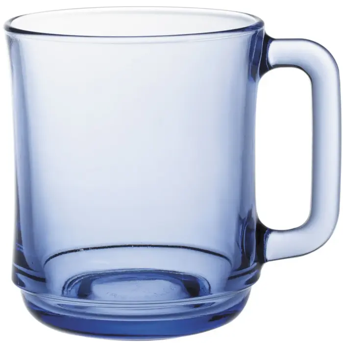 Duralex LYS MARINE rūdīta stikla krūze ar rokturi, 310 ml - 6 gab. komplekts