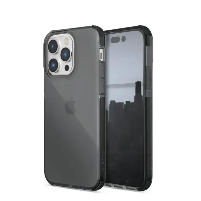 Raptic Clear vāks iPhone 14 Pro Max viedtālrunim, bruņots maciņš, melns