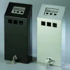 Popielniczka naścienna z wyjmowanym pojemnikiem zamykana na klucz stal nierdzewna 1.5L Foto 2