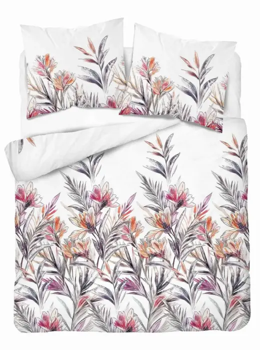 Cotton bedding set 160x200 cm Naturalis tropical flowers and leaves