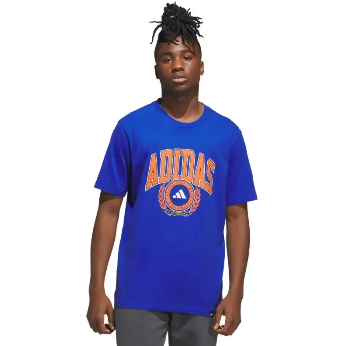 Men's adidas Varsity Crest T-shirt blue JN2515 - Feature: L