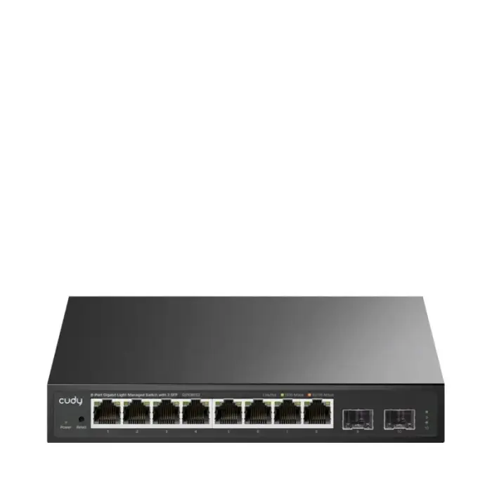Cudy 8-Port Gigabit Easy-Managed Switch with 2 SFP, GS108ES2 1.0 Managed L2 Gigabit Ethernet (10/100/1000) Black