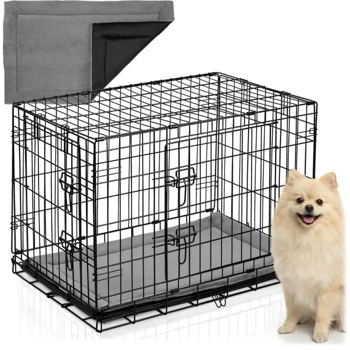 Металлическая клетка-вольер для собак с лежанкой 75 x 45 x 54 см PH-200