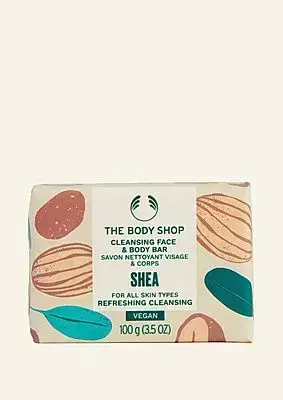 The Body Shop Shea Cleansing Face and Body Bar 3.5 Ounce