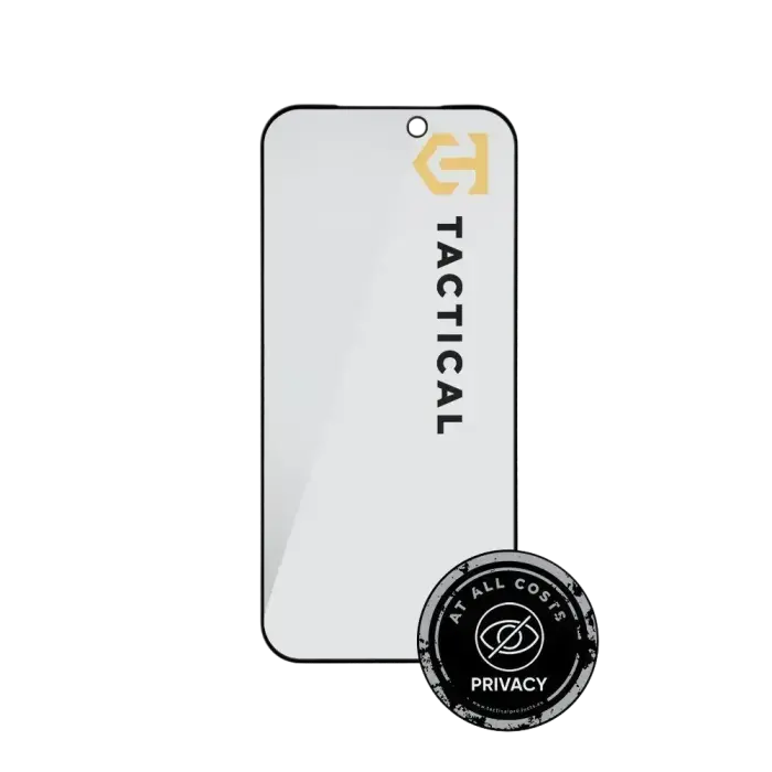 Tactical Glass Shield Privacy Stealth 5D aizsargstikls telefona ekrānam iPhone 18 Pro (privātuma efekts)
