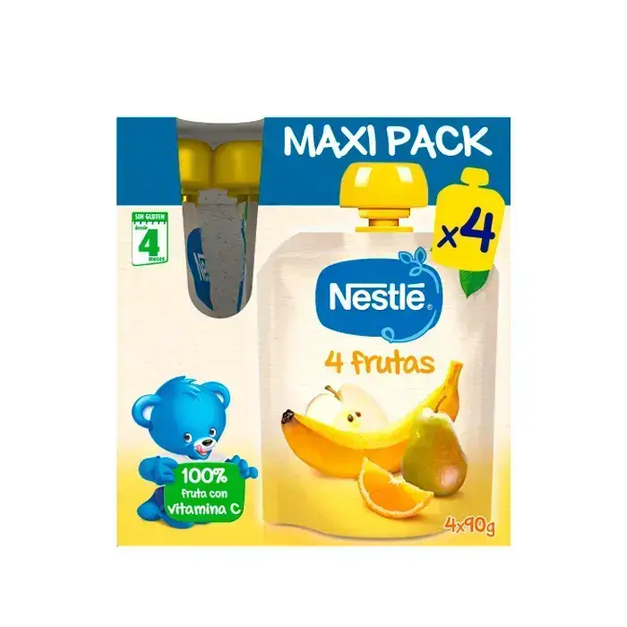 Puuviljapüree tuubis Nestlé: 4 puuvilja, 90 g