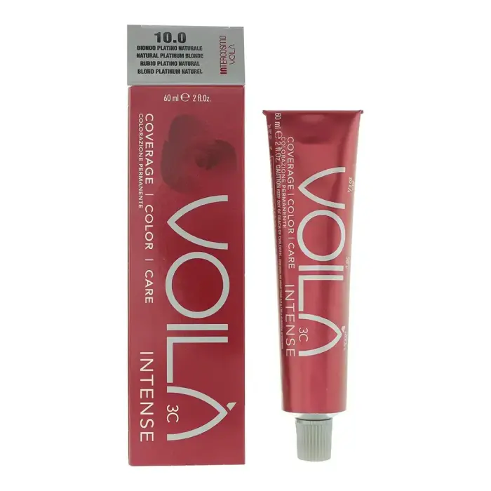 Intercosmo, Voila 3C Intense, Noturīga matu krāsa, 10.0 Dabīga platīna blondīne, 60 ml