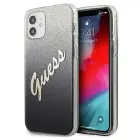 Guess Glitter Gradient Script Hardcase for iPhone 12 mini, Black — Photo 1