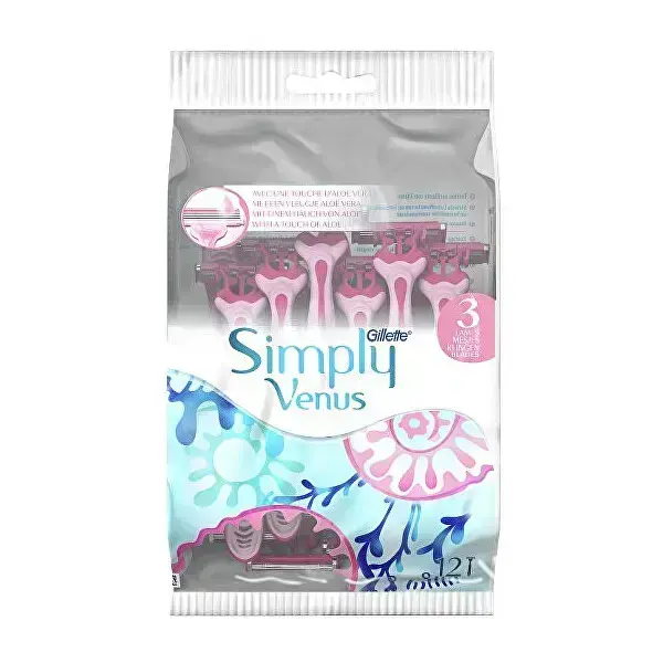 Gillette Venus Simply vienkartiniai skustuvai, 12 vnt.