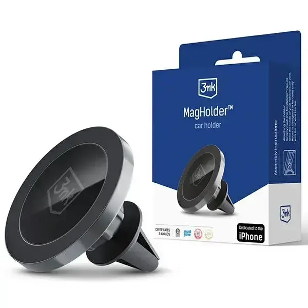 3MK MagHolder Magnetic Air Vent Mount for MagSafe, Black