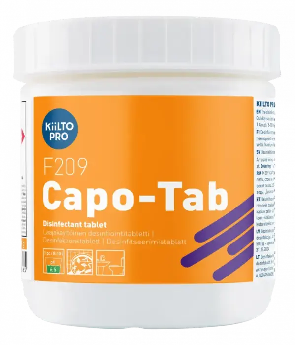 KIILTO Pro F 209 Capo Tab Dezinfekcijas tabletes, 500g