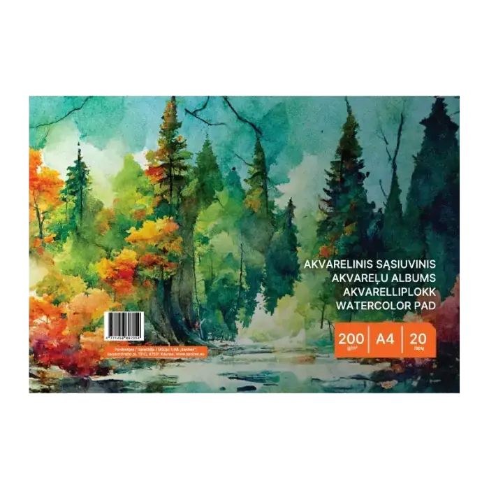 Akvareļa papīrs, A4, 200g 20lpp Photo
