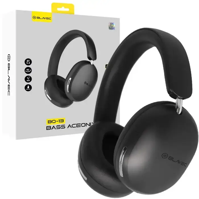 Blavec kõrvapealsed Bluetooth kõrvaklapid BO-13 Bass Aceonix ANC (BO13-B) – mustad