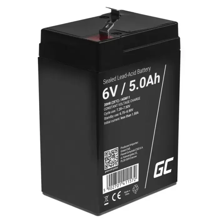 GREEN CELL GELINĖ BATERIJA AGM11 6V 5AH