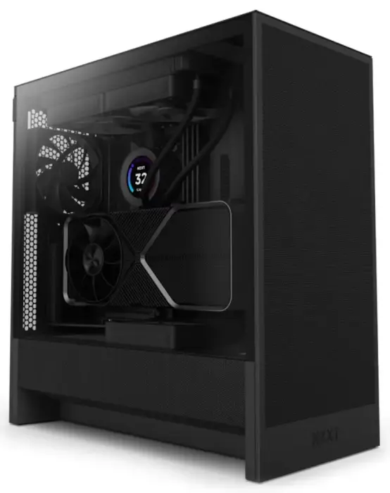 NZXT PC Case H5 Flow edition / 2x120 mm fan / USB 3.0 / USB-C 3.1 / průhledná bočnice / mesh panel / black