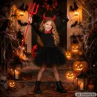 Disguise costume devil devil halloween — Photo 10