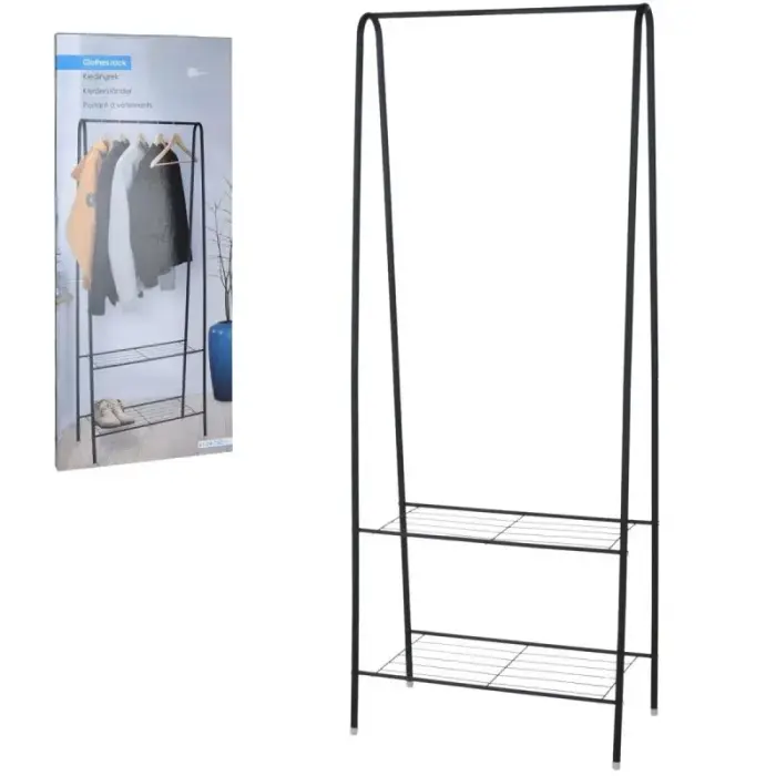EXCELLENT HOUSEWARE Wardrobe Dressing Room Hanger with Shelves 60x34x151 cm