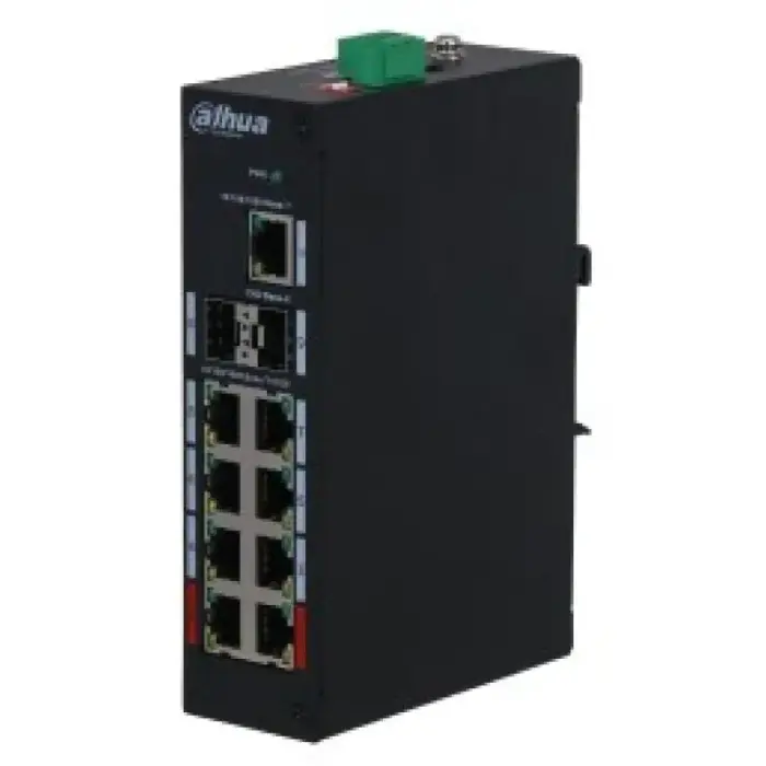 Dahua Technology PFS3211-8GT-120-V2 slēdzis, PoE, Network Giant, galda/sienas montāža, melns