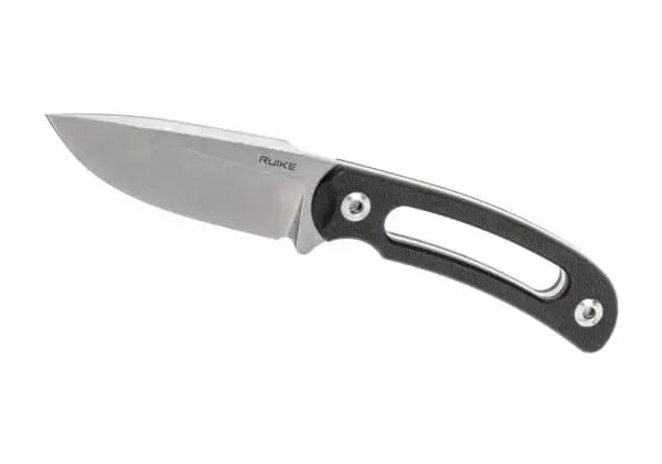 D2 Fixed Blade – Silver Flecks Handle Photo