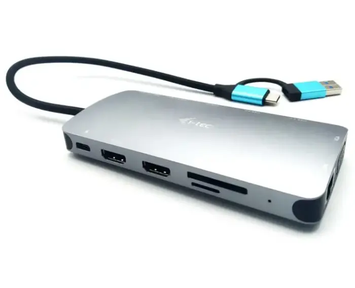 i-tec dokijaam USB 3.0/ USB-C/ TB/ USB-C 3.2/ 4x USB-A/ 2x HDMI/ VGA/ LAN/ micro SD/SD/ PD 100W