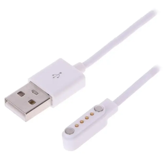 HELMER nabíjecí kabelis k hodinkám Helmer LK 710/ LK 709/ LK 706/ ieeja 5V/ 60cm/ balts