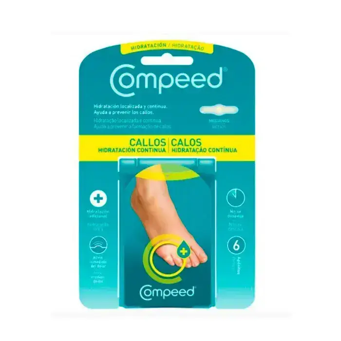 Compeed Пластыри от мозолей, непрерывное увлажнение, 6 шт.