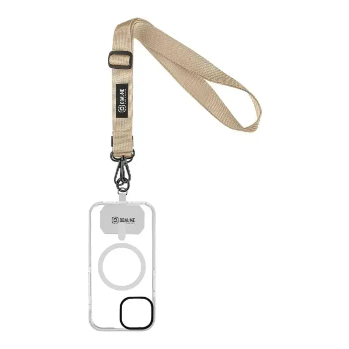 OBAL:ME NeckTag Ribbon Rope for Mobile Phone Ivory