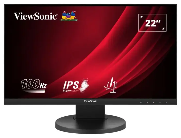 ViewSonic VG2208A/ 22" 16:9 (21.5"), 1920 x 1080, SuperClear® IPS, HDMI, DisplayPort, USB, speakers, full ergonomic stand