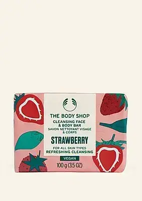 The Body Shop Strawberry Solid Face and Body Cleanser 100g