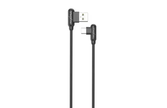 MX Corner Fast Charge USB-C Cable 2.4A 1m Black Angular