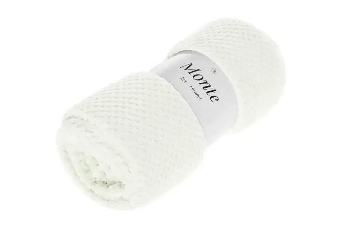 Microfiber Throw Blanket Monte 150x200 cm, White