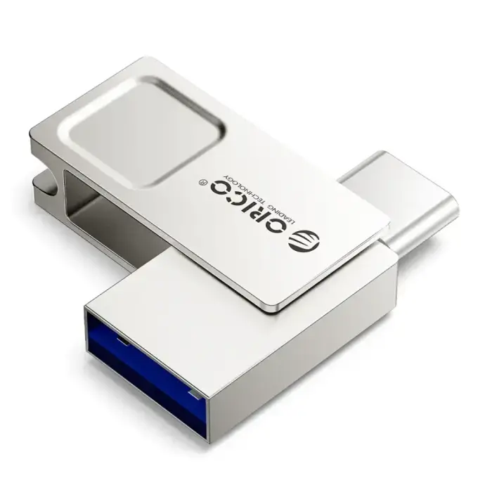 Orico U301 32GB USB-A USB-C USB 3.2 Gen 1 zibatmiņa - Sudraba
